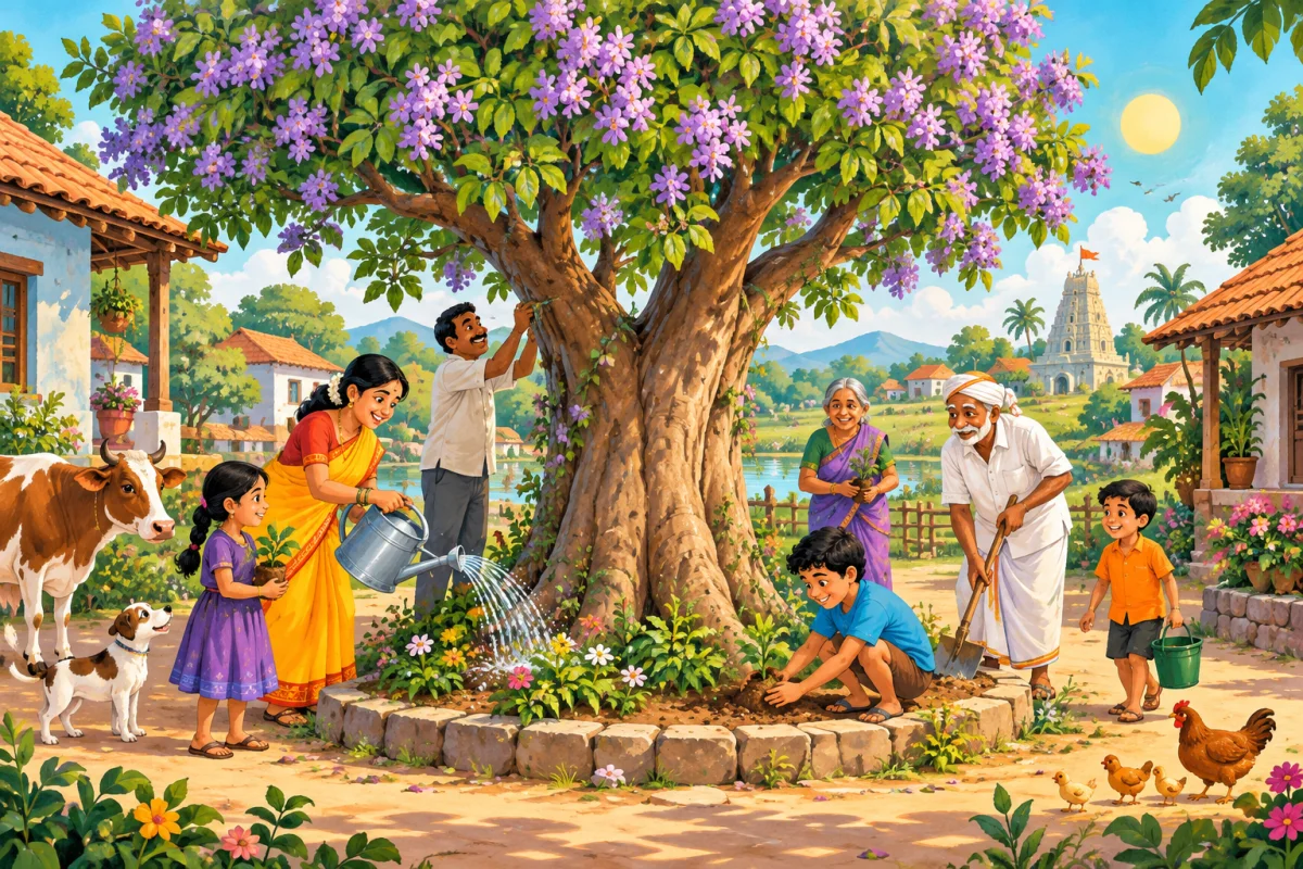 झाडावरची फुलं