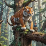 tiger and man