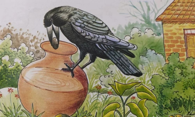 कावळ्याची हुशारी